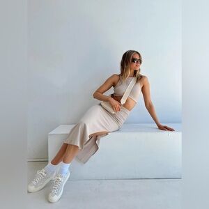 PRINCESS POLLY | TAN SKIRT + TOP SET